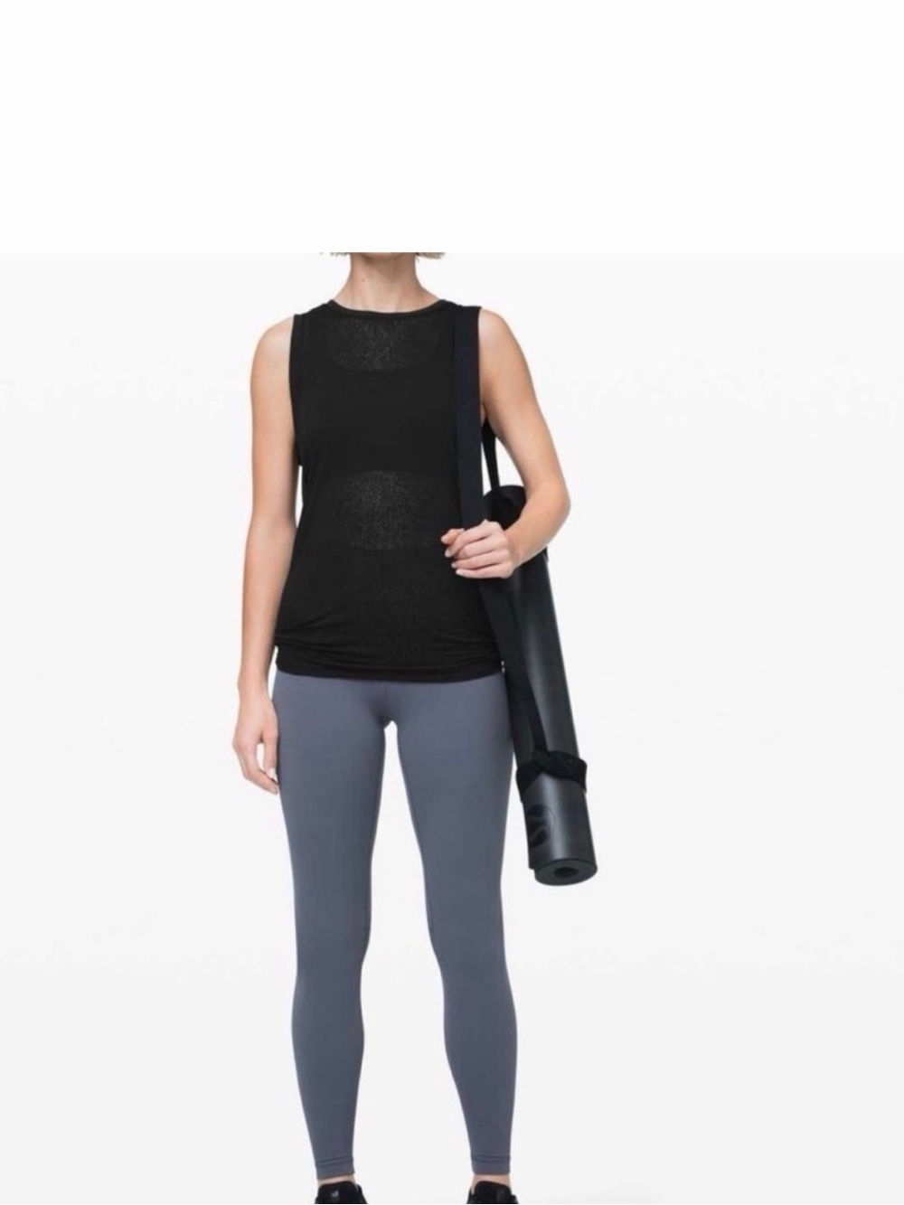 Lululemon Meet Halfway Sleeveless Active Tank Top in Black
